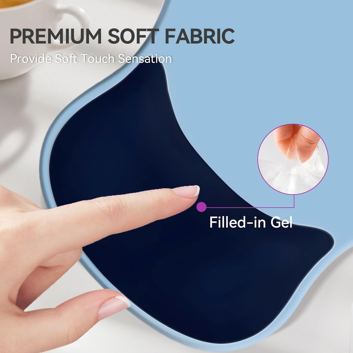 Ergonomic Mouse Pad with Wrist Rest,Cute Gel Mousepad Wrist Support - Small Mini Portable for Travel Mouse Pads for Desk Laptop,Computer,Office & Home Decor (Pink&Light Pink)