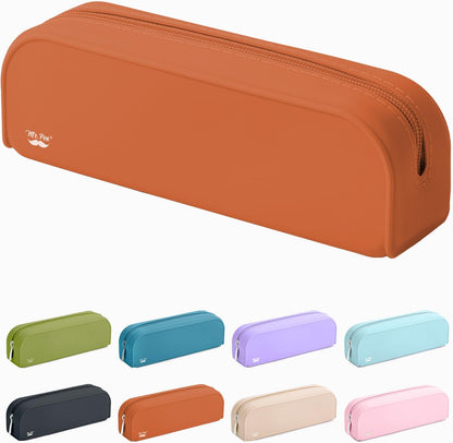 Mr. Pen- Silicone Pencil Case, Aesthetic Pencil Bag for Women, Makeup Pouch, Multifunctional Pouch for Stationery, Cosmetics and Electrical Goods Storage