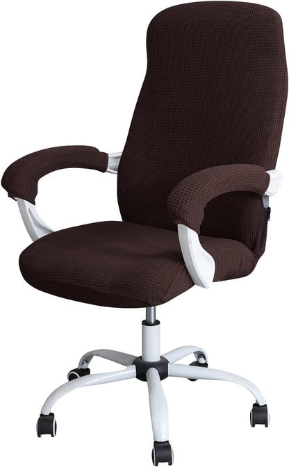 FORCHEER Office Chair Armrest Covers 12-15 Inch Velvet Elastic Black Arm Rest Covers for Desk Computer Chairs Washable