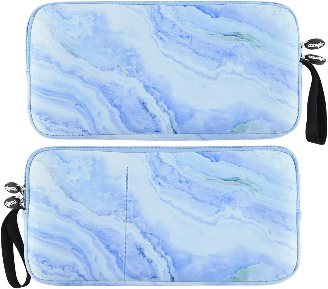 Neoprene Carrying Keyboard Sleeve Case Bag Protection Pouch Compatible with Magic Keyboard 1 & 2, Wireless Keyboard, Magic Mouse, Magic Trackpad and Wireless Trackpad (White Marble Pattern) …