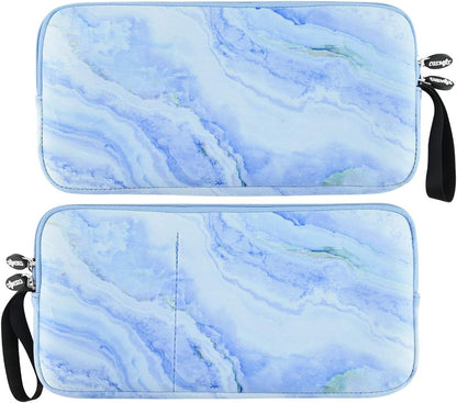 Neoprene Carrying Keyboard Sleeve Case Bag Protection Pouch Compatible with Magic Keyboard 1 & 2, Wireless Keyboard, Magic Mouse, Magic Trackpad and Wireless Trackpad (White Marble Pattern) …