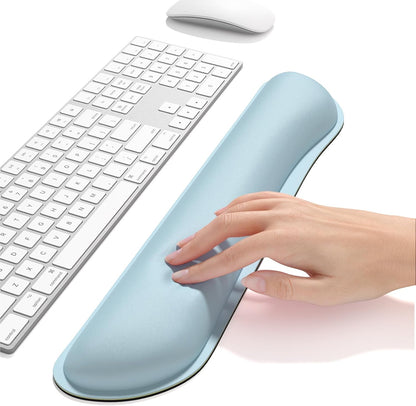 Dapesuom Enlarge Keyboard Wrist Rest, Memory Foam Keyboard Wrist Cushion for Computer Desk Mats Support, Pain Relief Ergonomic Mouse Pad Rests with Non-Slip Base for Gaming, Laptop, Radiant Orchid