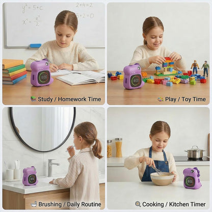 Visual Timer for Kids Light Blue Dinasuor Kids Timer Visual Led Rechargeable Toddler Timer Visual Countdown for Classroom Home Studing Playing
