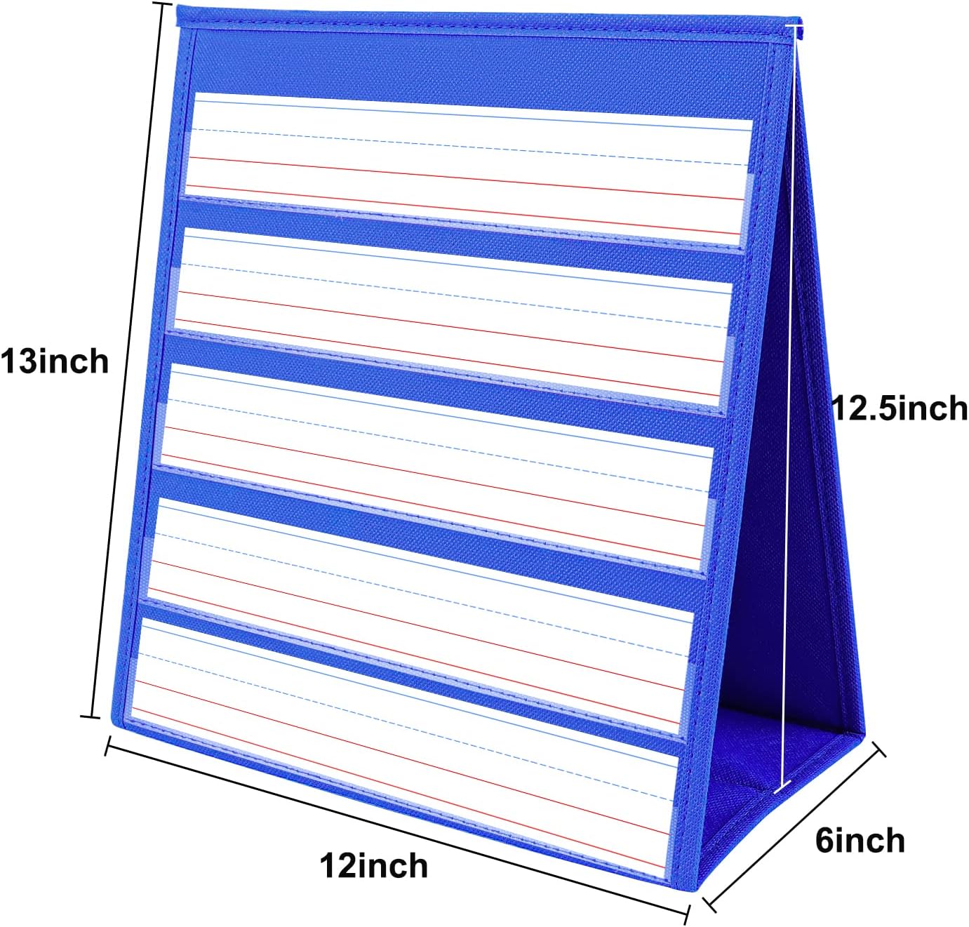 EAMAY Magnetic Desktop Tabletop Stands Pocket Chart Foldable Small Dry Erase Board Classroom Tool for Kids Education (12W*15L, Magnetic)
