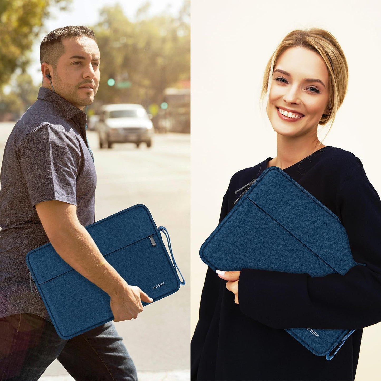 Laptop Sleeve 14 Inch, Water Resistant Traveling Computer Cover with Handle, Shockproof Protective Carrying Laptop Case Compatible for 14 Inch MacBook Air/Pro, HP, Dell, Asus, Lenovo, Black