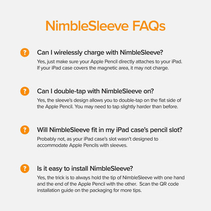 UPPERCASE Designs NimbleSleeve Premium Silicone Case Holder Protective Cover Sleeve Compatible with iPad Apple Pencil Pro and 2nd Generation Only (Beige)