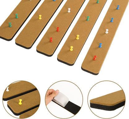 Bulletin Board Cork Board Cork Boards for Walls Cork Board for Office Pin Board Bulletin Boards for Walls (Brown)