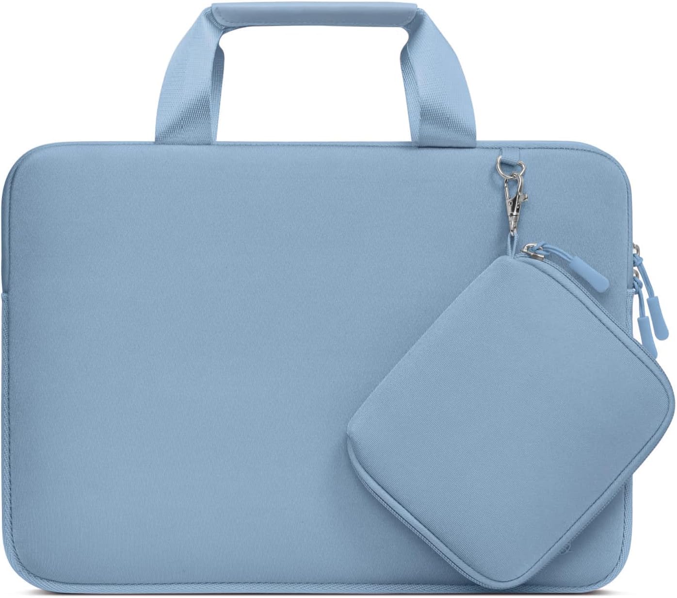 MOSISO Laptop Case 13.3 inch, 13-13.3 inch Laptop Sleeve Bag Compatible with MacBook Air/Pro 13 / Pro 14, HP Dell ASUS, Neoprene Carrying Computer Bag with Handle&Detachable Small Case, Pink