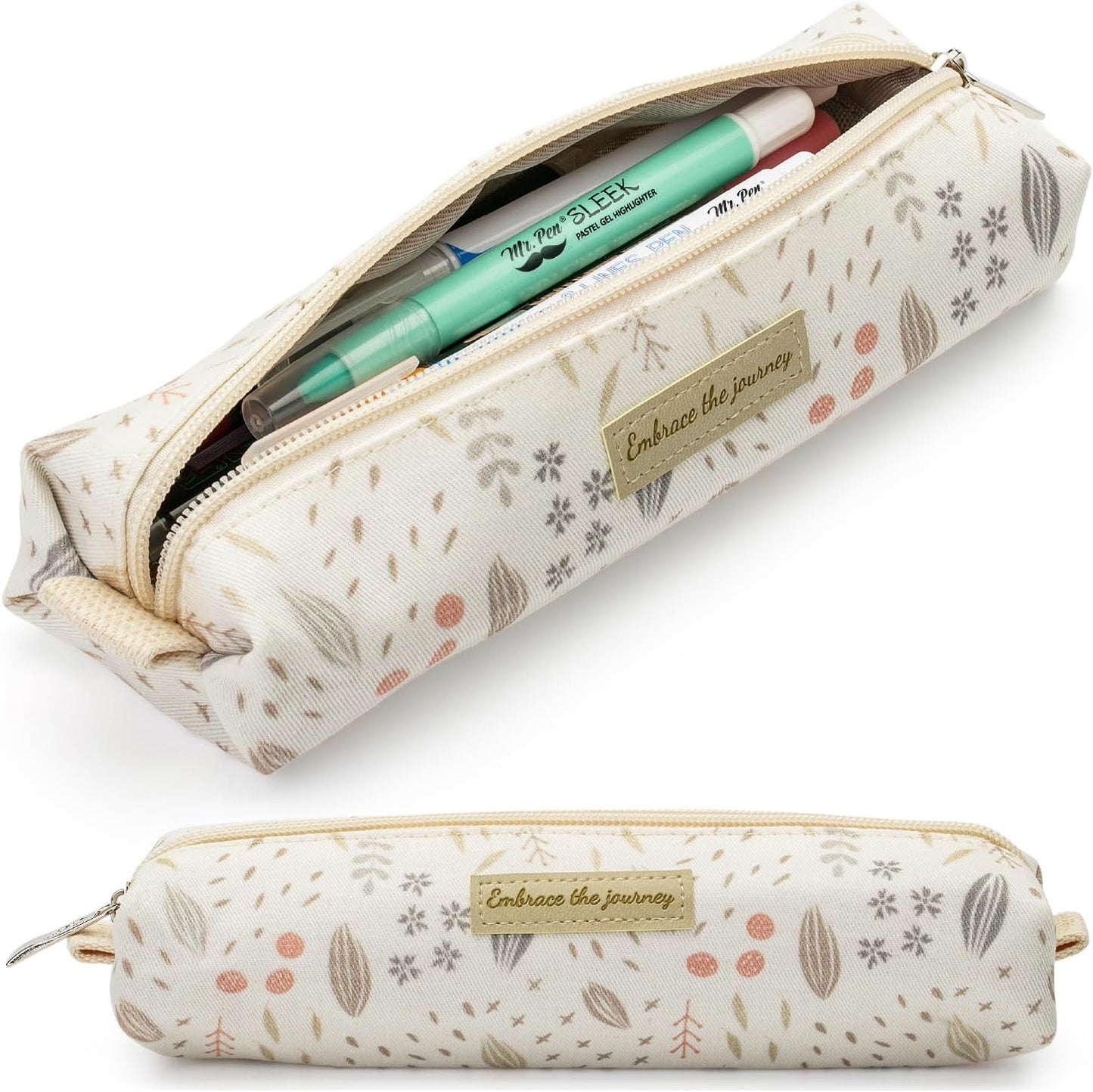 Mr. Pen- Cute Pencil Case Pouch, Multipurpose Canvas Bible Pencil Pouch, Smooth Zipper, Premium Material, Neat Stitches, Ideal for Stationery, Cosmetics, Electronics, School, Office, Travel