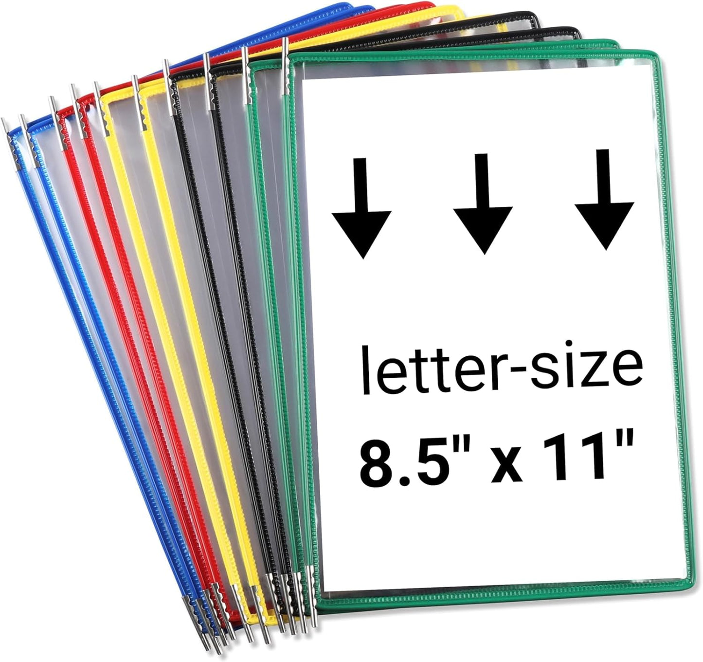 Tarifold Desktop Reference Organizer & Display System, 10 Double-Sided Pockets, 20 Sheet Capacity, Expandable, Durable Steel Wire Frames, Letter Size, Made in France, Black