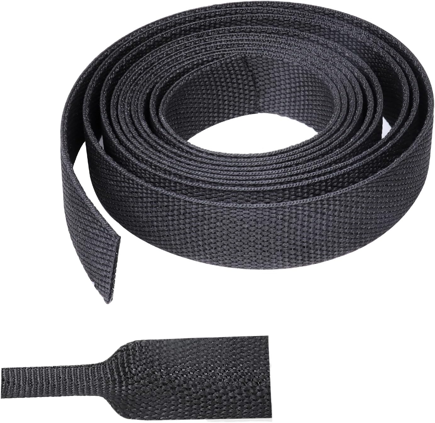 Braided Sleeving Heat Shrinkable Fabric 2:1 Ratio- Abrasion Protection Flexibility Wiring Harness Cable Sheath (3/8" ID, 16ft) - Colors B