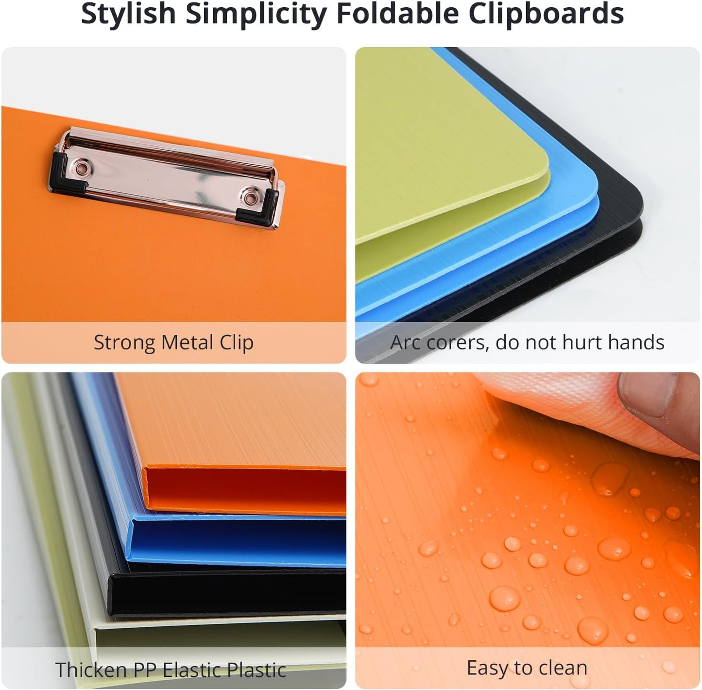 Clipboard Folder, A4 Foldable Clipboards with Pocket, File Cover Office Folder Clipboard, 360 Degree Foldable Storage Clipboards for Office, School or Medical Field, Green