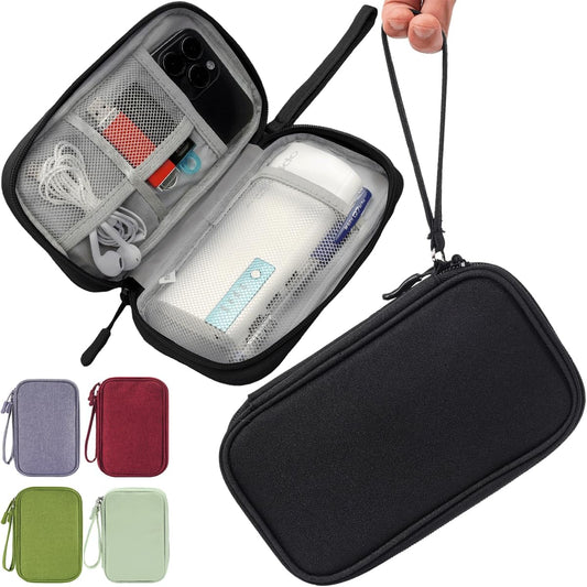 CAAORDKSO Cord Organizer Travel Cable Organizer Bag Tech Electronic Organizer Travel Case, Waterproof Electronic Accessories Pouch Bag for Cable, Cord, Charger, Phone, Power Bank, Earphone(Light Grey)