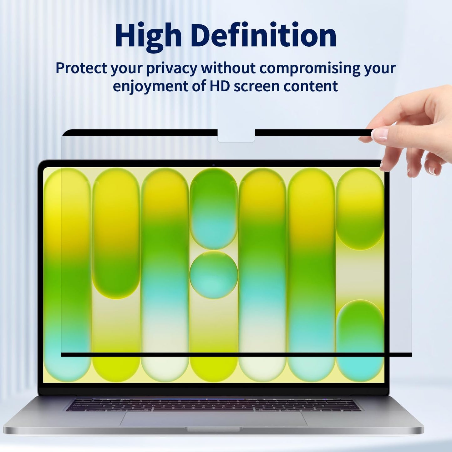 Magnetic Laptop Privacy Screen 14 Inch 16:10, Removable Matte Anti Glare Blue Light Filter - Computer Privacy Shield Not for 14" 16:9 Laptop