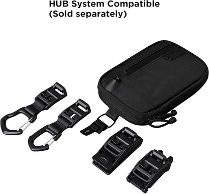 ALPAKA Admin Pouch Pro EDC Organizer - Small Tool Pouch with Smooth Zipper, Weatherproof Storage for Electronics, Cables, Travel Accessories - Black Axogrid 300D Fabric