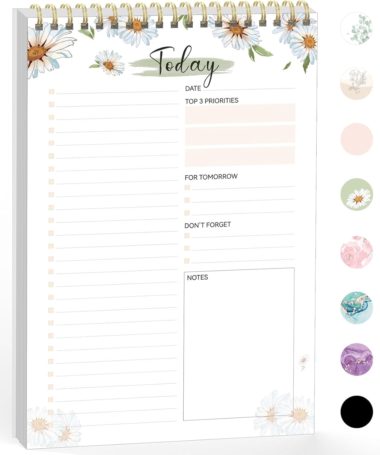 Forvencer To Do List Notepad (6.5 x9.8), To Do List Notebook for Work, Undated Daily Planner Organizer for Tasks Checklist & Goal Planning, To Do List Perfect for Office, School, Cute