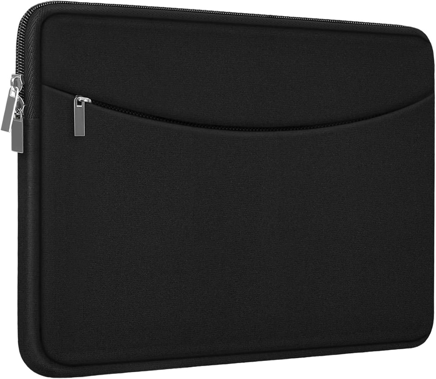 Laptop Sleeve Case 14 inch, Shockproof Protective Laptop Cover Briefcase Carrying Computer Bag with Accessory Pocket Portable Computer Sleeve for 14" MacBook, HP, Dell, Lenovo, Acer, Black