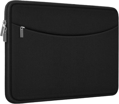 Laptop Sleeve Case 14 inch, Shockproof Protective Laptop Cover Briefcase Carrying Computer Bag with Accessory Pocket Portable Computer Sleeve for 14" MacBook, HP, Dell, Lenovo, Acer, Black