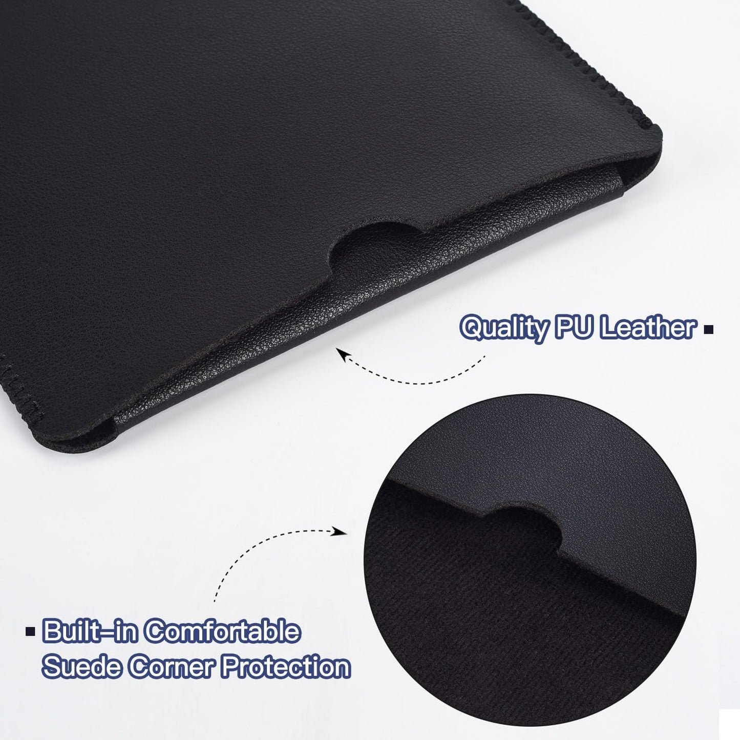 Protective Keyboard Sleeve Case for Logitech MX Keys Mini Minimalist & MX Mechanical Mini Wireless Illuminated Keyboard, Logitech MX Mini PU Sleeve Bag Case, Black