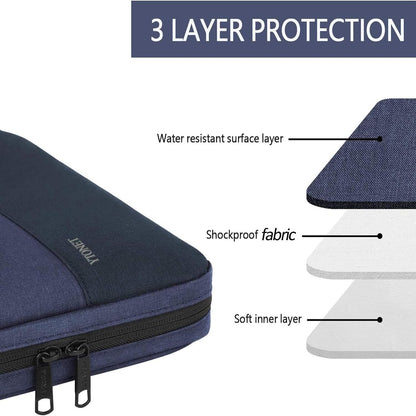 Ytonet Laptop Case, 15.6 inch TSA Laptop Sleeve Computer Bag Water Resistant Computer Case Carrying Cover Compatible for Lenovo, HP, Dell, Asus Notebook, Gifts for Men Women, Grey