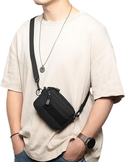 Tactical Belt Pouch Key Pouch Backpack Accessories Tactical Vest Attachments Small Molle Pouch EDC Wallet Travel Pill Container Portable