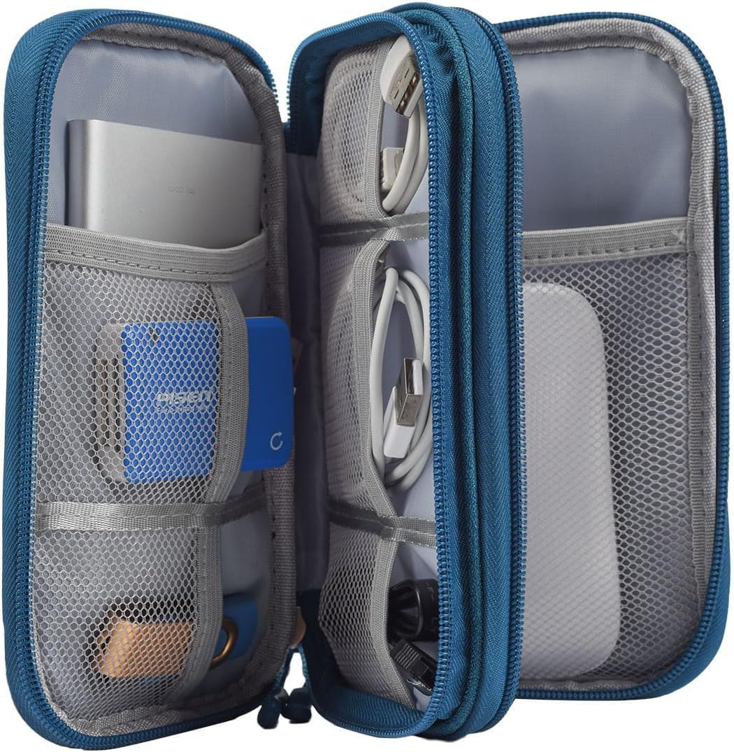 CAOODKDK Electronics Accessories Organizer Pouch Bag, Travel Universal Organizer for Cable, Charger, Phone, SD Card, Business Travel Gadget Bag