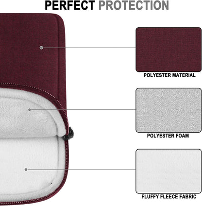 Laptop Sleeve 14 Inch, Water Resistant Traveling Computer Cover with Handle, Shockproof Protective Carrying Laptop Case Compatible for 14 Inch MacBook Air/Pro, HP, Dell, Asus, Lenovo, Black