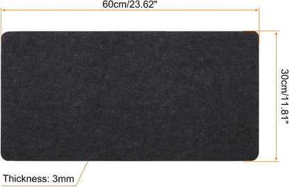 PATIKIL 24"x12" Desk Mat Protector, Felt Dual Side Mouse Pad Writing Mat for Office Home, Gray