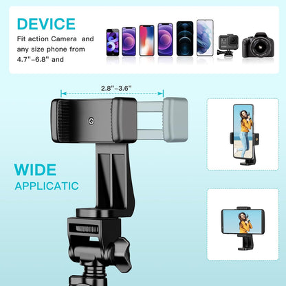 Phone Tripod, 86" Tall Tripod for iPhone with Flexible Gooseneck & Remote, Portable Aluminum Cellphone Stand for Selfies, Video Recording,Travel, Compatible with iPhone Android