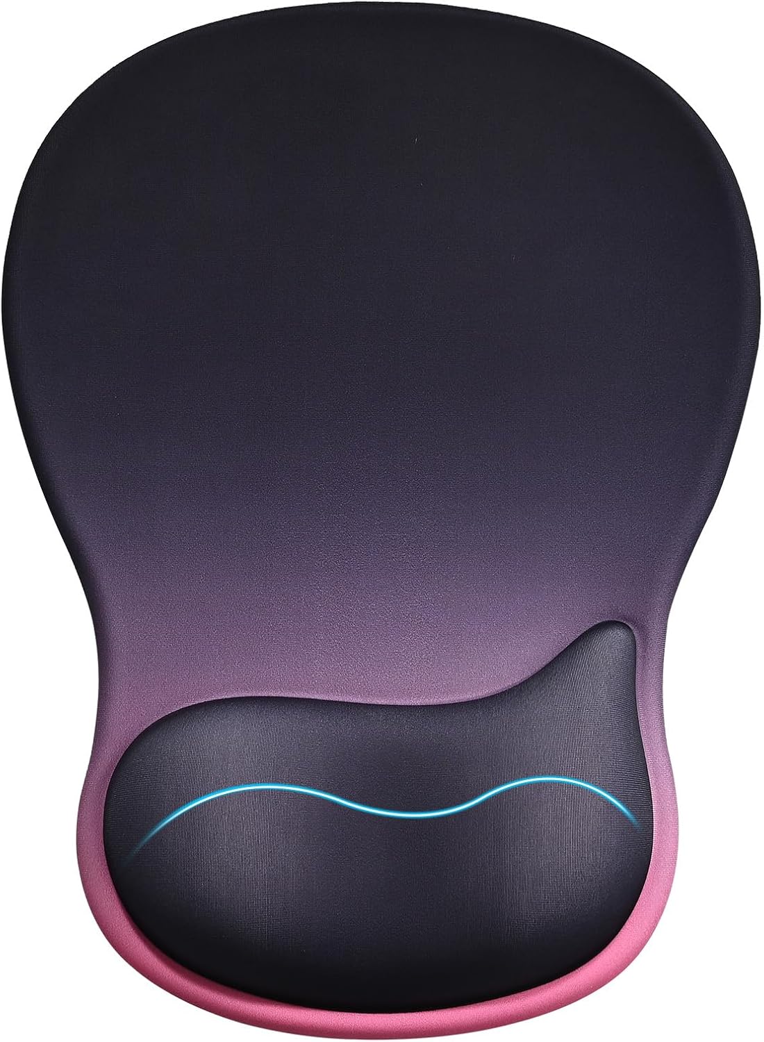 EooCoo Ergonomic Mouse Pad with Gel Wrist Rest Support, Middle Concave Design for Natural Wrist Alignment, Non-Slip Base Mousepad for Laptop, Computer, Office Desk Accessories, Carpal Tunnel Syndrome