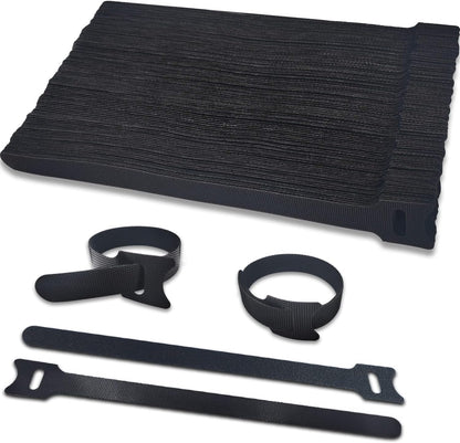 40pcs Reusable Cable Ties - 4 Sizes (6/8/10/12 Inch) - Hook and Loop Cinch Straps for Wire Management - Heavy Duty Cord Organizer & Wire Ties for Electronics, PC, Home & Office