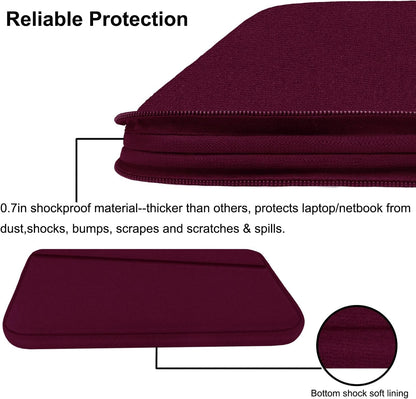 Laptop Sleeve 15.6 inch, Durable Computer Carrying Bag Protective Case Briefcase Handbag with Front Pocket, Slim Laptop Cover for 15-16 Inch HP, Dell, Lenovo, Asus, Notebook, Black