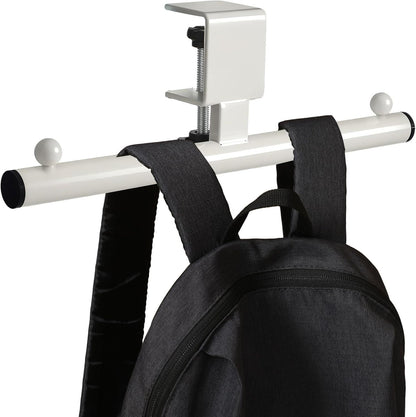Geelin 1 Pcs White Heavy-Duty Bag Hook for Desk or Table Bag Hanger Backpack Holder Purse Hook Table Handbag Hanger Organizer Storage Under Desk for Office Classroom Dorm Accessories