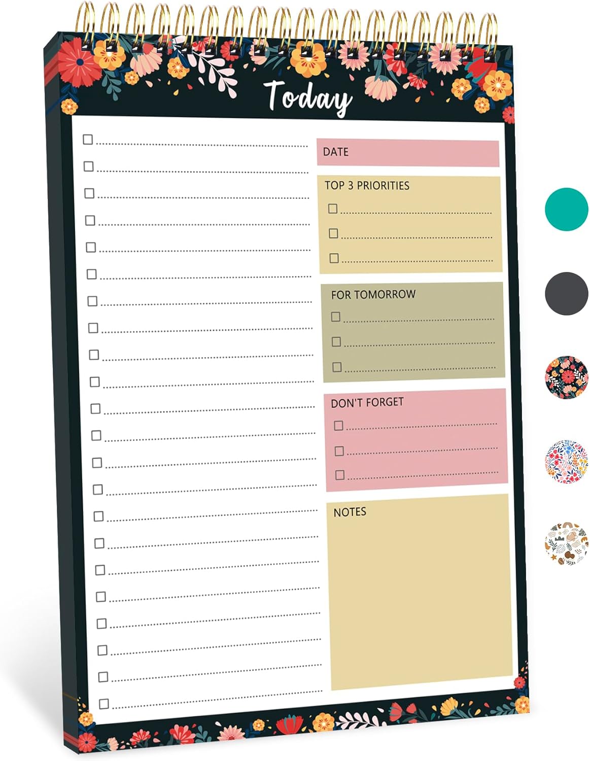 To Do List Notepad - To Do List Notebook for Work with 52 Sheets, Undated Daily Planner Perfect for Enhanced Productivity and Goal Achievement - Green