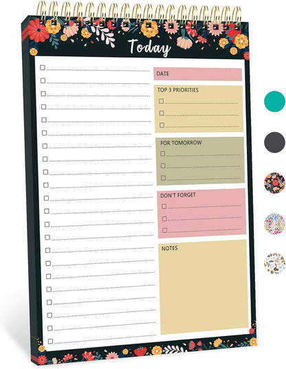 To Do List Notepad - To Do List Notebook for Work with 52 Sheets, Undated Daily Planner Perfect for Enhanced Productivity and Goal Achievement - Green