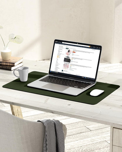 YSAGi Non-Slip Leather Desk Pad, Waterproof Laptop Computer Desk Keyboard Mat, Table Protector Blotter Mat, Large Mouse Pad for Office/Work/Home/Decor(Black, 31.5" x 15.7")