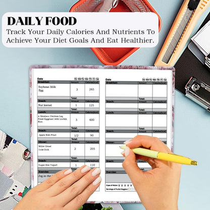 qianshan Travelers Notebook Inserts with PVC Sleeve,Undated Weekly Planner,Weekly To Do List Notepad,TN Journal,30 Sheets,8.5" x 4.7",Pocket Travelers Notebook for Journals,Diaries,Planners,Pink Cat