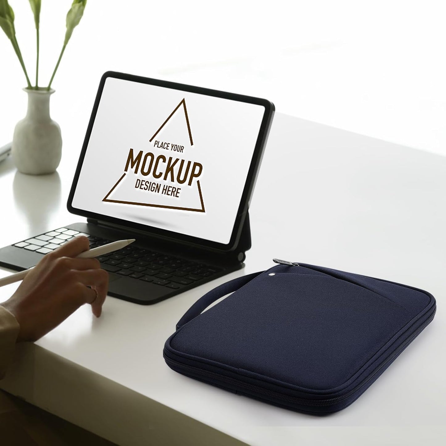 MoKo 9-11 Inch Tablet Sleeve Carrying Case with Handle, Padded Protective Travel Bag for New 11-inch iPad Air 4 2026/Pro M5/ A16, iPad 10th/Air 5/4th 10.9, i-Pad 9/8th 10.2,Tab S9/S8 11, Black