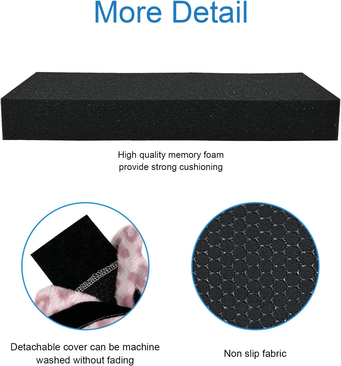 SPRING SEAON Wheelchair Armrest Covers 2 Pack Soft Memory Foam Wheelchair armrest Pads Wicking Washable for Office Transport Chair (Black)