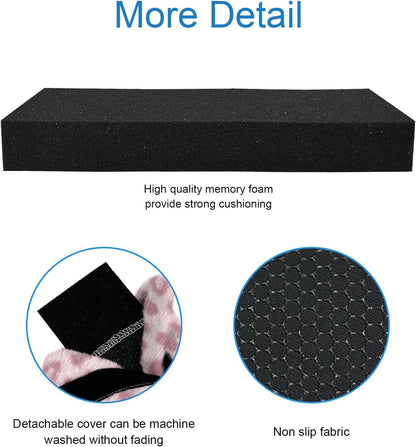 SPRING SEAON Wheelchair Armrest Covers 2 Pack Soft Memory Foam Wheelchair armrest Pads Wicking Washable for Office Transport Chair (Black)