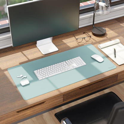 Smead Desk Pad, Vegan Leather Desk Mat with Non-Slip Faux Suede Backing, Perfect Desk Organizer for Office Decor, 31.5” x 15.7” Medium, Sandstone (64831)