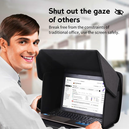 Laptop Sun Shade,Laptop Sun Shade for Working Outside,Foldable and Portable Screen Sun Glare Shield Sleeve,Outdoor Computer Cover,Privacy Protective Hood Sunshade Bag 12-14inch (Patent Pending)