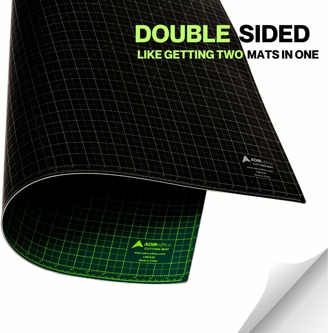 Adir Corp. Professional Self Reversible Healing Cutting Mat, 36 by 48-Inch, Green/Black