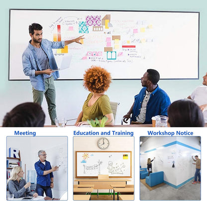Self-Adhesive Dry Erase Whiteboard Sticker, 31.50" x 15.75" Magnetic Receptive White Board Wall Film, No Ghosting, Easy Write & Clean | Peel & Stick for Office, Home & Classroom,Incl. Accessories