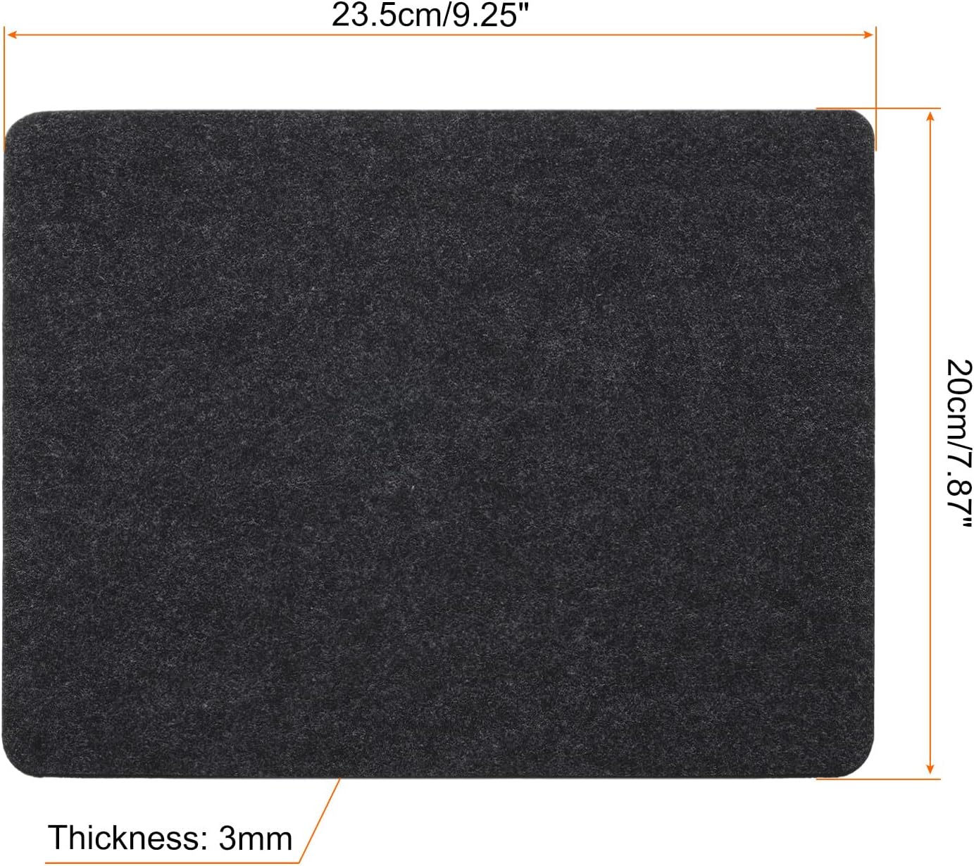 PATIKIL 9"x8" Mouse Pad, Felt Dual Side Soft Desk Pad Writing Mat for Office Home, Light Gray