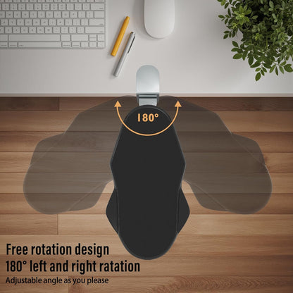 Ergonomic Arm/Elbow Rest for Desk - Foldable Rotatable Elbow Support for Computer Desk, Office & Gaming Comfort (Foldable Rotating Black)
