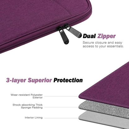 MoKo 9-11 Inch Tablet Sleeve Case, Fits New 11inch iPad Air M4/Pro M5, iPad A16 11", i-Pad 10/9/8/7th/Air 5/4th 10.9"/10.2", Tab S9/S8 11", Protective Bag Carrying Case with Pocket, Dark Gray