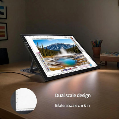 Large A2 LED Light Pad for Diamond Art Painting & Tracing, USB-Powered Light Board with 3 Brightness Levels - Includes Clips & Painting DIY Tools Kit