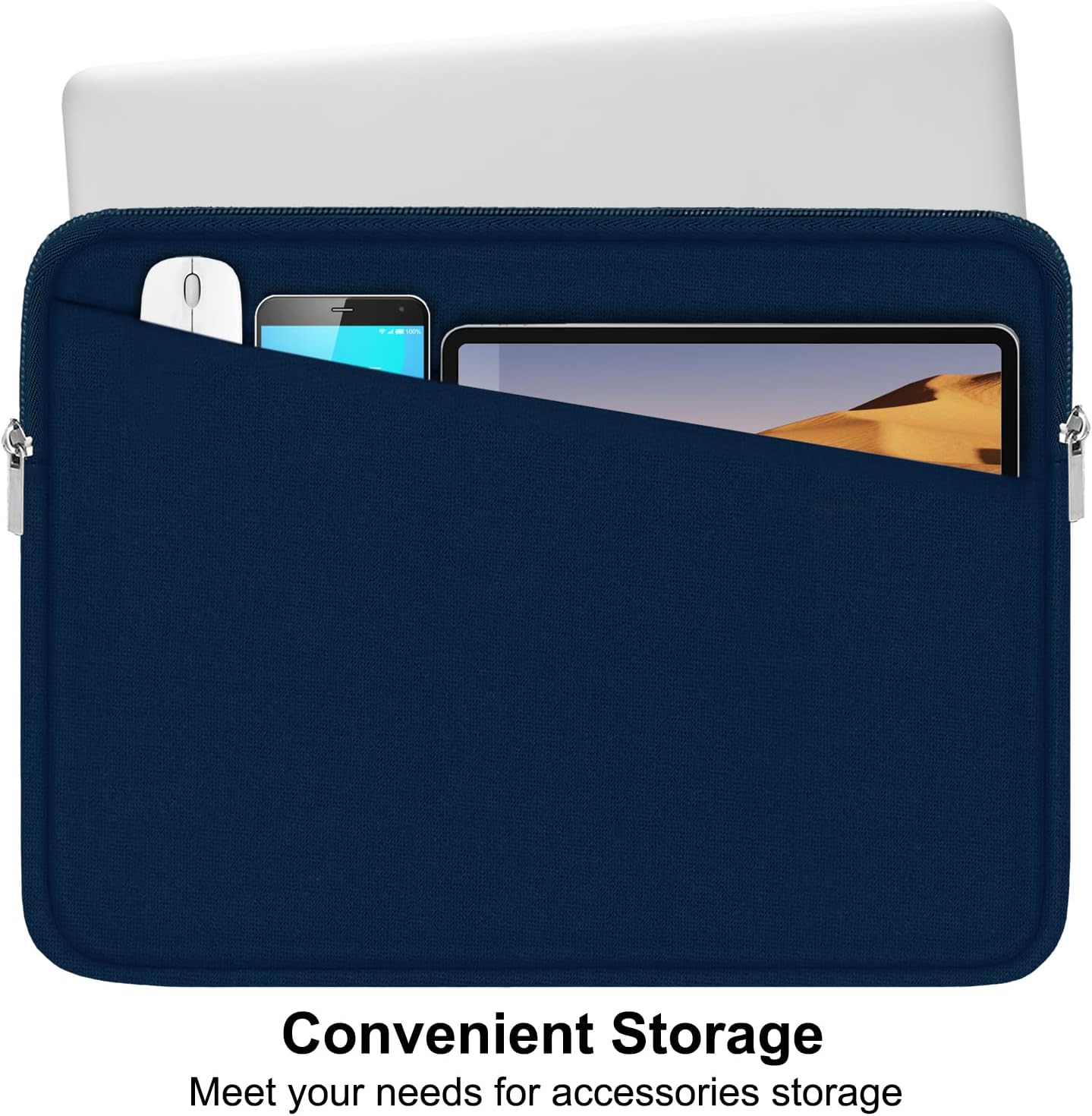 Laptop Sleeve 15.6 inch, Durable Computer Carrying Bag Protective Case Briefcase Handbag with Front Pocket, Slim Laptop Cover for 15-16 Inch HP, Dell, Lenovo, Asus, Notebook, Black