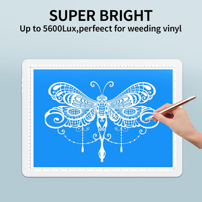TOHETO Rechargeable A2 Light Pad for Diamond Painting 25.2''x18.4'', Magnetic Diamond Art Light Board, Wireless Lightbox for Tracing and Drawing, Cordless LED Light Table for Sketching, Weeding Vinyl